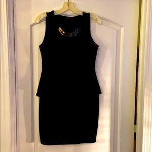 Black dress with gold accent